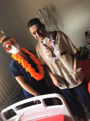 Seu Raul Barreto também recebeu o presente