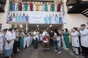 Adelino saiu aplaudido do hospital
