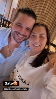 Margareth Serrão e Danilo Nascimento posam juntos e sorridentes para as redes sociais