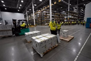 Centro de distribuição da Pfizer nos Estados Unidos