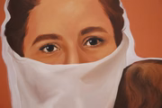 O mural retrata três amigas da artista