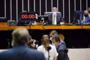 Presidente da Câmara, Arthur Lira, durante sessão plenária