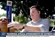 Mas foi interrompido por uma mulher