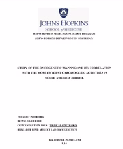 Capa do "Estudo do mapeamento oncogenético e sua correlação com a maioria das incidências carcinogênicas na América do Sul - Brasil", que Thiago afirma ter realizado