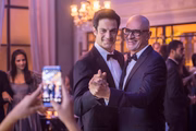 Pedrinho Guimarães (Marcos Caruso)e Eric (Mateus Solano) em Pega Pega