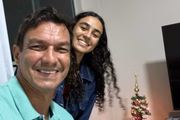 Mariana com o pai, Joelder Machado Póvoa