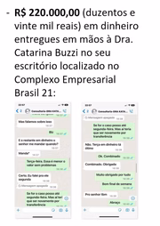 Empresa anexou conversas de WhatsApp aos autos para mostrar tratativa com Catarina Buzzi