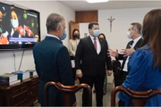 O encontro durou cerca de 15 minutos