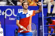 Daniil Medvedev em partida válida pelo ATP 500 de Acapulco, competição em que conseguiu o posto de número 1 do mundo 