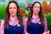 Silvia precisou segurar a emoção durante o Sábado Animado