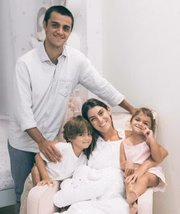 Mariana e Felipe Simas são pais de Joaquim e Maria
