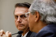 Ministro da Economia, Paulo Guedes, e o presidente Jair Bolsonaro