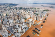 Cidade de Canoas inundada por conta dos temporais no Rio Grande do Sul