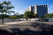 Estacionamento vazio ao lado do Palácio do Buriti por causa do ponto facultativo