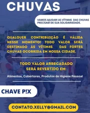 Ela está recebendo doações em dinheiro e distribui o valor para pessoas em diferentes regiões do estado comprarem suprimentos para os desabrigados