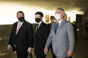 Omar Aziz, Randolfe Rodrigues e Renan Calheiros 