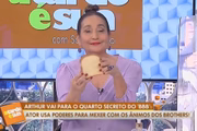 Sonia Abrão exibe pão no programa A Tarde É Sua para celebrar vitória de Arthur Aguiar no Paredão Falso do BBB22