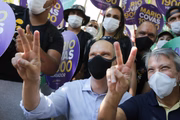 Covas durante campanha pela reeleição
