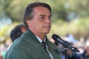 Bolsonaro durante visita a Ponta Porã, em Mato Grosso do Sul