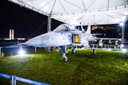 Maquete em tamanho natural do novo caça Gripen NG. O modelo foi comprado pelo governo brasileiro