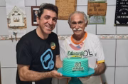 Cabo Senna e o pai, Eduardo Soares, de 80 anos, que morreu de Covid na quinta-feira (18/2)