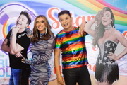 Nicole Bahls e David Brazil no Cruzeiro Colorido