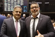 Aécio Neves e Alexandre Frota
