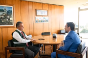Ministro da Casa Civil, Rui Costa, se reúne com o novo ministro do Turismo, Celso Sabino