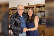 Olavo de Carvalho, morto em 2022, e a esposa, Roxane