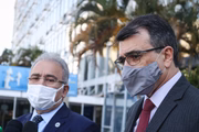 Ministro da Saúde, Marcelo Queiroga, e o ministro de Relações Exteriores, Carlos França