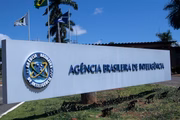 A fachada da sede da Agência Brasileira de Inteligência, a Abin, em Brasília