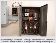 Quadro de energia é dos anos 90 e não suporta demanda do HRP. Isso impede a instalação de serviços como mamografia e tomografia