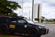 O maior fluxo de forças de segurança se encontra nas proximidades da Esplanada dos Ministérios
