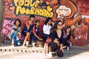 Raissa Miah grafitou um painel no Riacho Fundo I