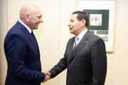 Luciano Hang e Hamilton Mourão, vice-presidente da República