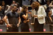 Familiares das vítimas durante o tribunal do júri