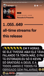Mãe de Kevin celebra do filho
