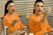 Sabina Simonato canta Fafá de Belém nos bastidores do Bom Dia SP