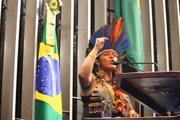 A líder indígena Sônia Guajajara