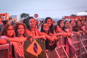 A cantora emocionou a plateia, que lotou o local