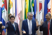 Ministros na posse de André Fufuca no Esporte
