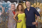 Milton Cunha, Karine Alves e Alex Escobar, apresentadores que salvaram a transmissão dos desfiles