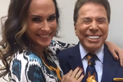 Nubia Oliiver e Silvio Santos