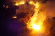 O incêndio gerou uma espessa cortina de fumaça que deixou Taguatinga 'invisível'