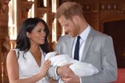 Meghan e Harry na primeira aparição pública com o filho, Archie