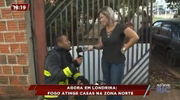 O bombeiro Wellington se ajoelhou e pediu a repórter Dayane Enz em casamento