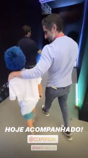 Marcos Mion e o filho na CCXP