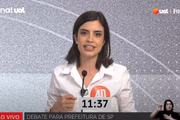 Tabata Amaral durante Debate UOL/Folha à Prefeitura de SP