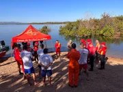 De acordo com a corporação, o segundo dia das buscas teve o apoio de equipes dos bombeiros de Goiânia, Anápolis, Minaçu, Goianésia e Uruaçu