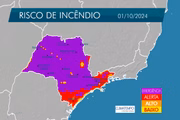Risco de incêndio no estado em 1º/10